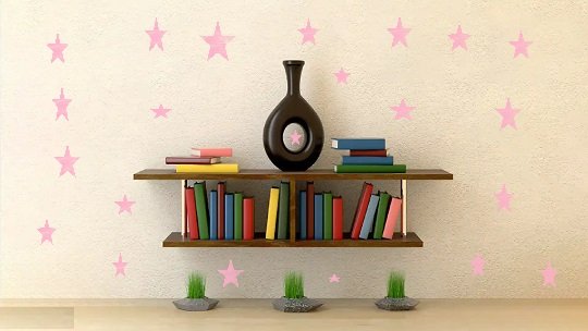 modern wall book rack design