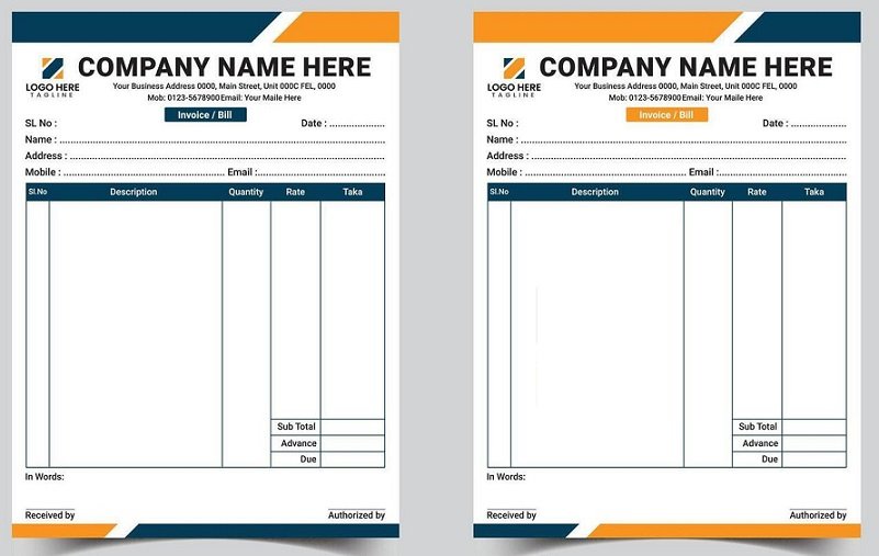 Receipt Book Format